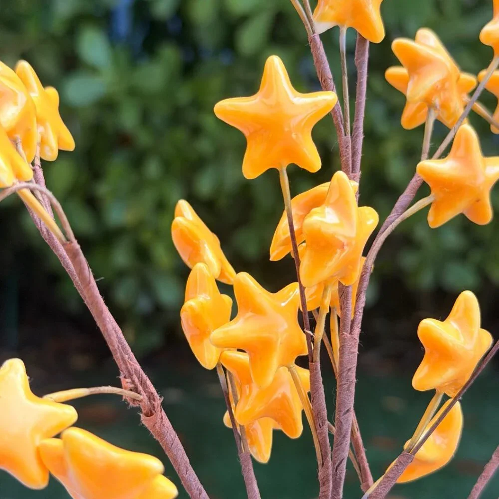 Vintage Lot Yellow Gold Star Floral Stem Picks Mickey Mouse Disney Tree Wreath